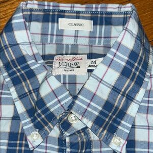 J. Crew Blue and White Casual Button Down Shirt